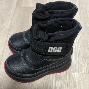 UGG Kids Black and Red Boots